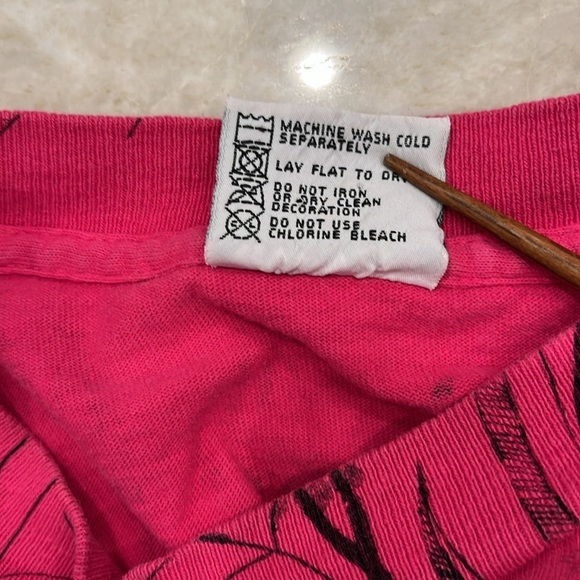 Vintage Panama Jack Custom Painted Ocean Tee – Hot Pink, One of a Kind - Picture 5 of 6